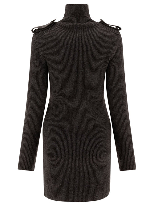 Alexander Mcqueen Ribbed Mini Dress