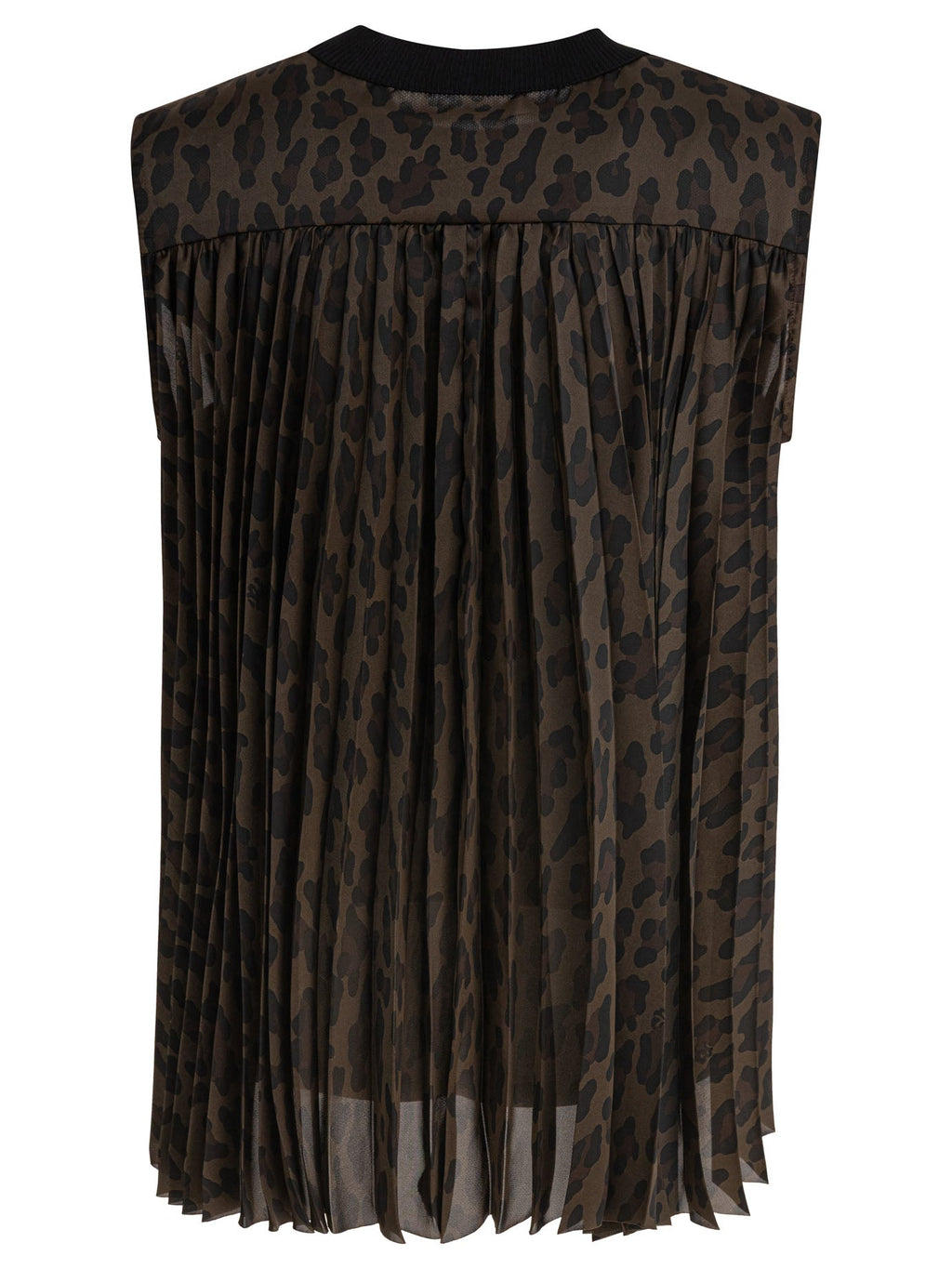 Sacai Leopard Print X Knit Pullover