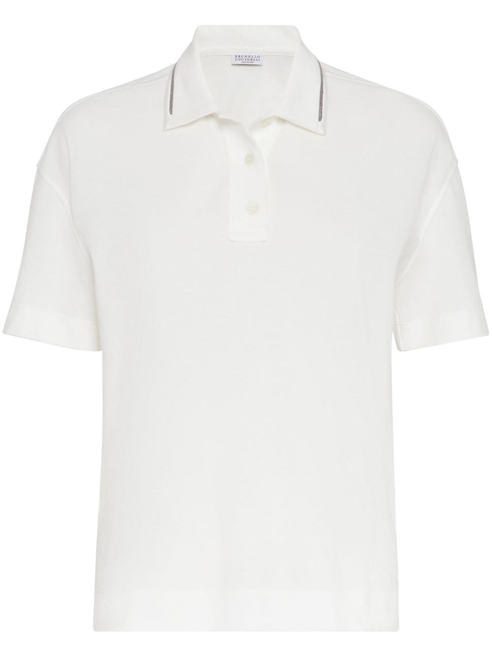 Brunello Cucinelli Piquet Polo Shirt With Monili