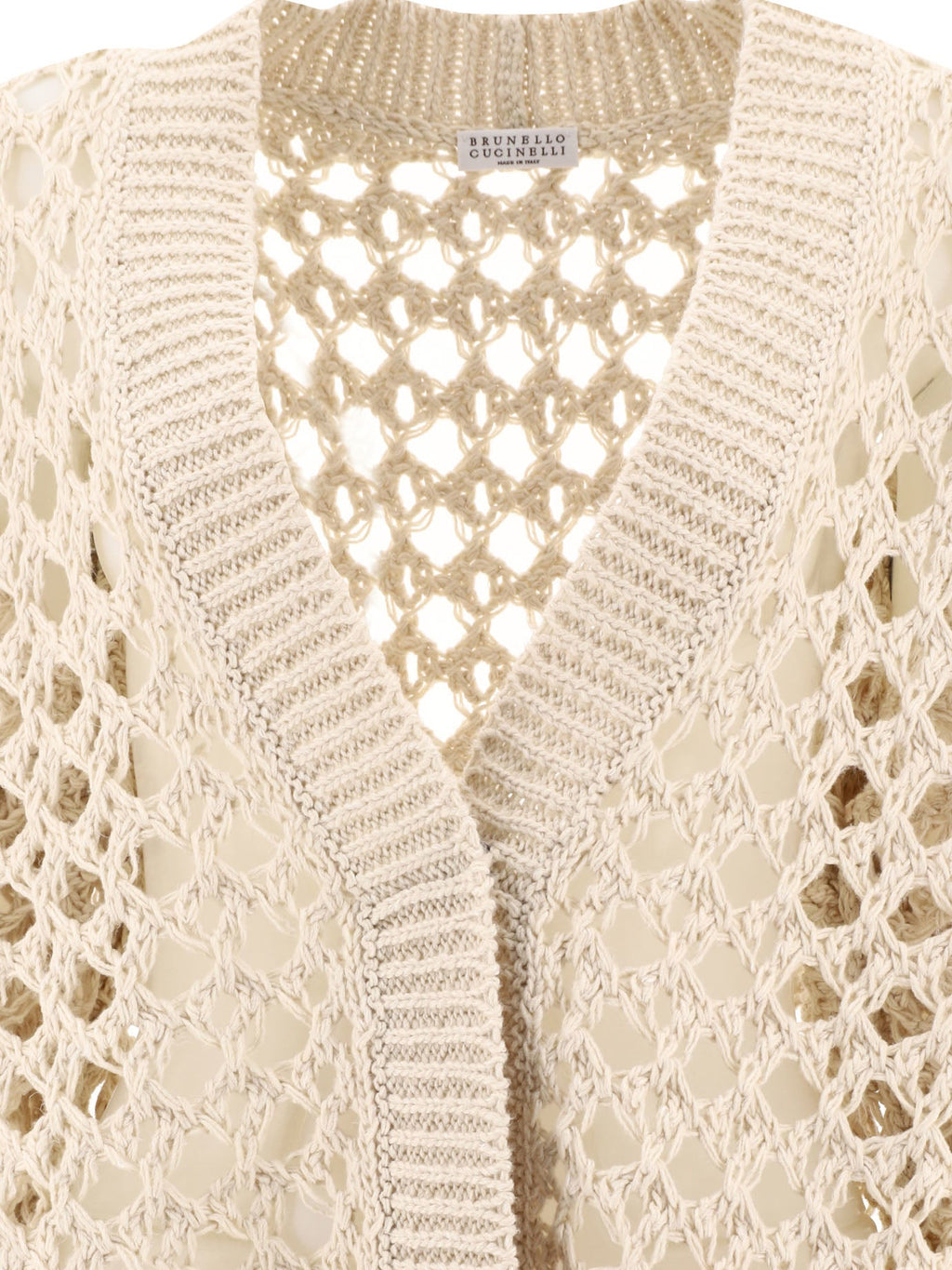 Brunello Cucinelli Juta And Cotton Mesh Cardigan