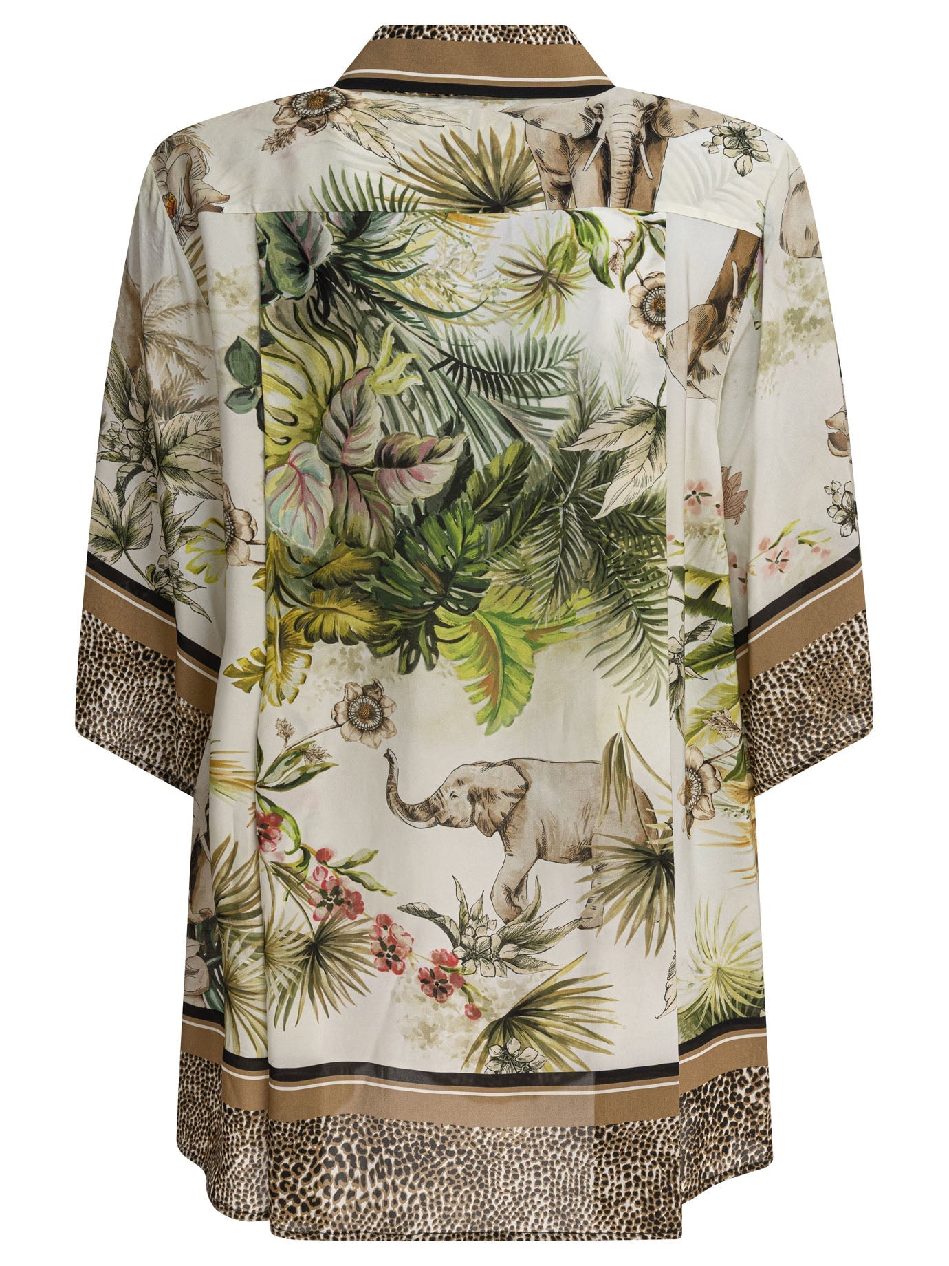 Elie Saab Printed Chiffon Shirt Foulard36 Silk
