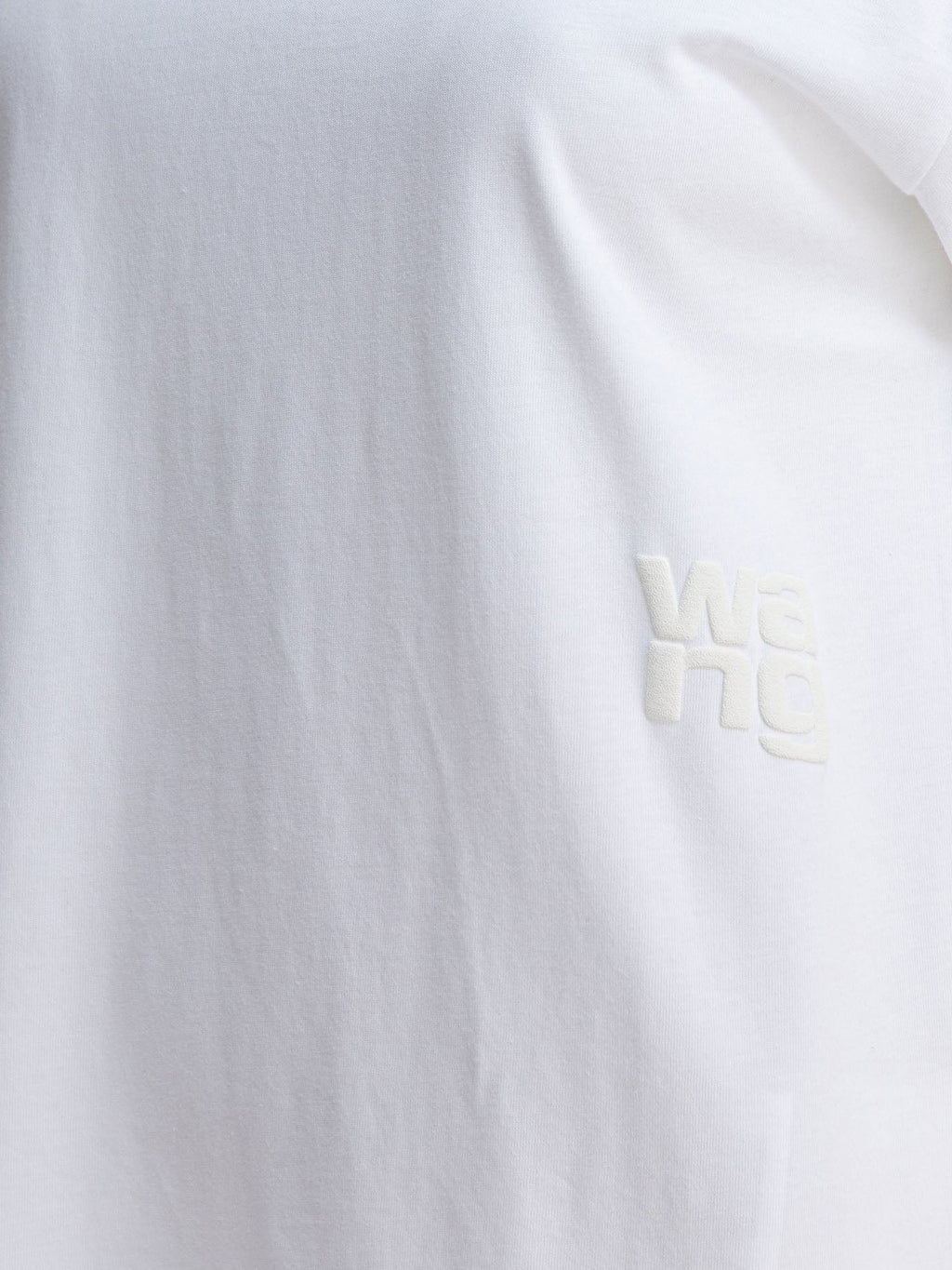 Alexander Wang Essential Jsy Ss Tee W/ Puff Logo & Bound Neck