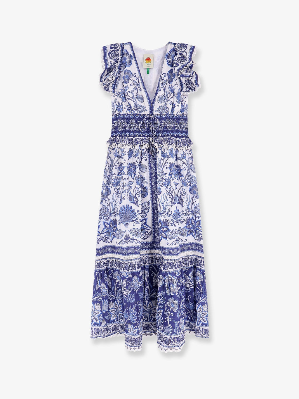 Farm Rio Shell Garden Cotton Long Dress
