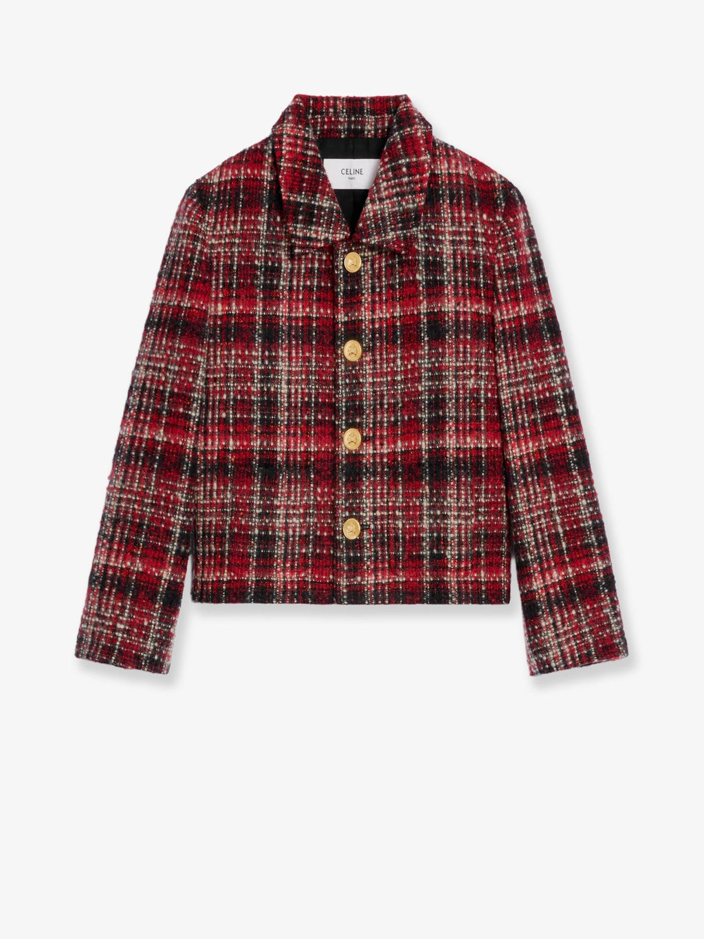 Celine Madras Wool, Cotton And Mohair Blazer