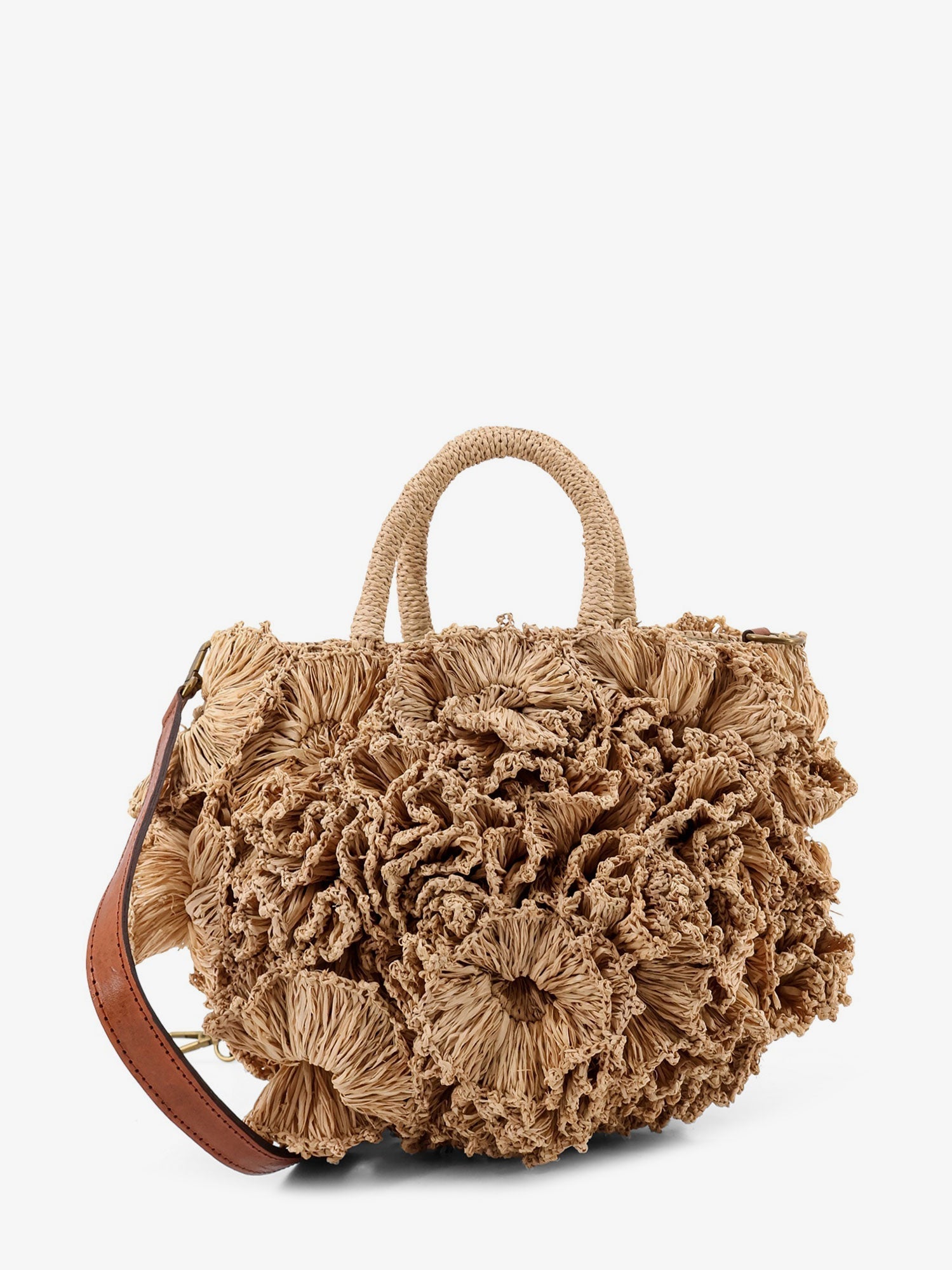 Ibeliv Coral Raffia Crossbody Bag