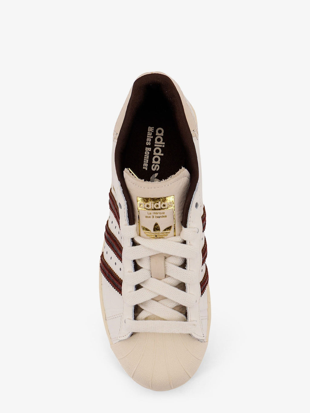Adidas X Wales Bonner Wb Superstar Leather Sneakers Withlettering Logo On The Side