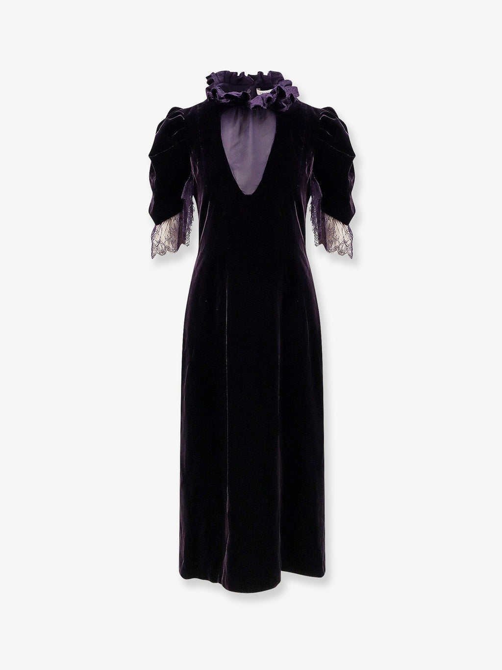 Alexander Mcqueen Velvet Dress With Silk Lining