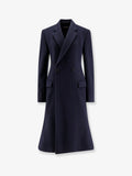 Balenciaga Godet Midi Double-Breasted Wool Coat