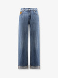Bottega Veneta Wide Leg Jeans With Turn Up