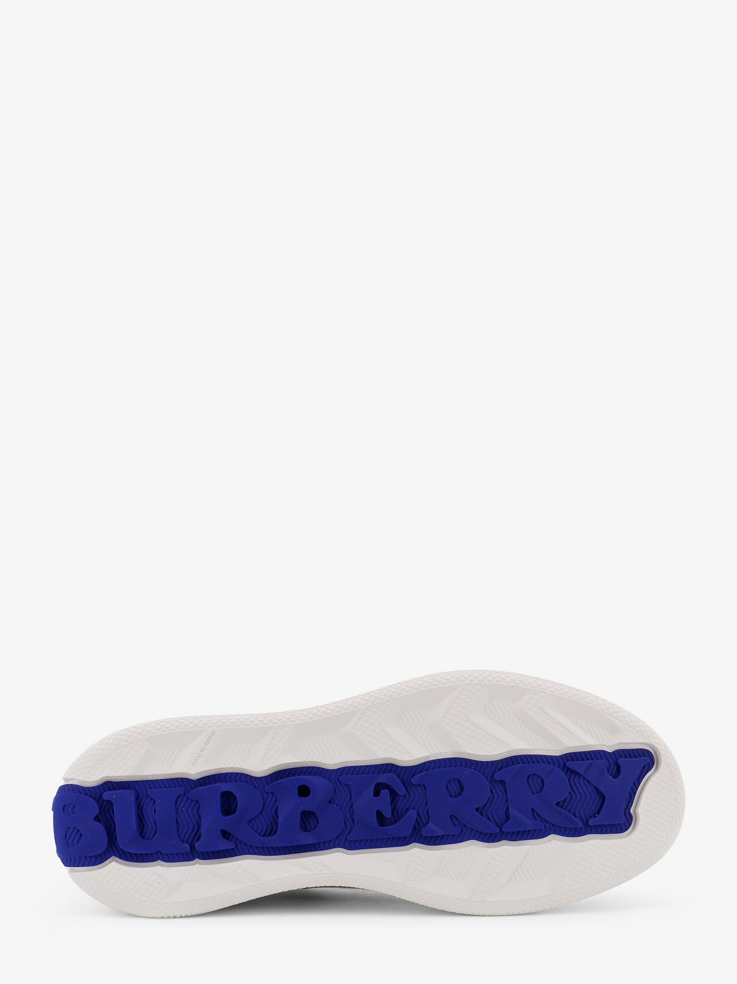 Burberry Low-Top Leather Sneakers With Check Inserts