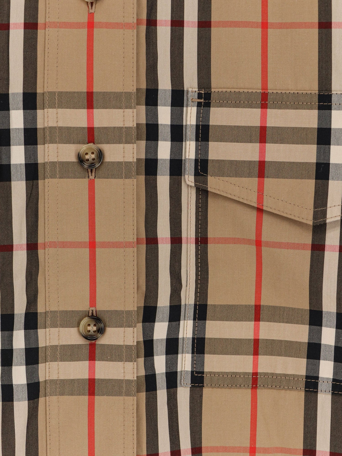 Burberry Cotton Shirt With Check Print