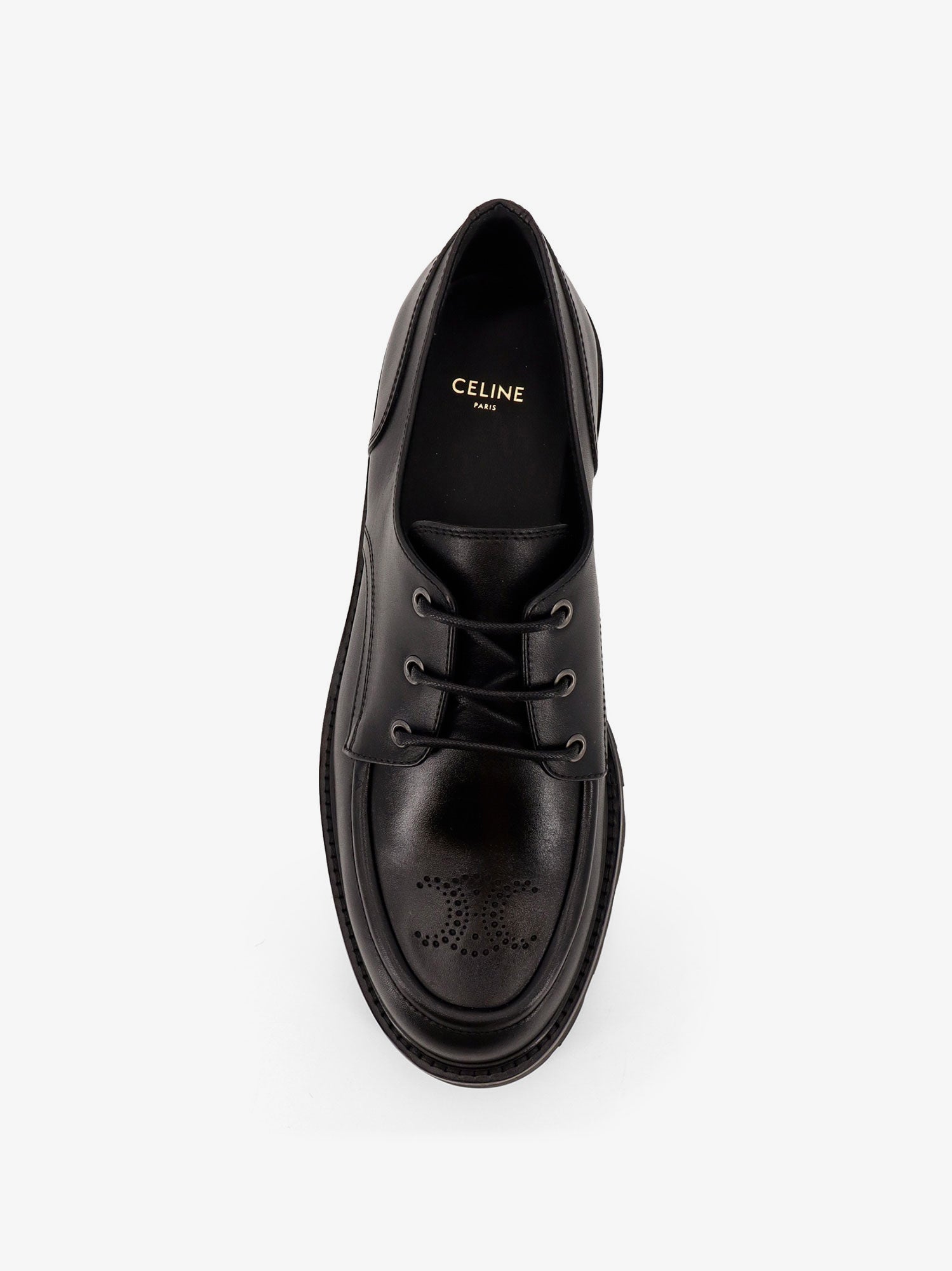 Celine Derby Margaret Leather Lace-Up Shoes