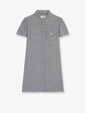 Celine Vichy Silk Mini Chemisier Dress