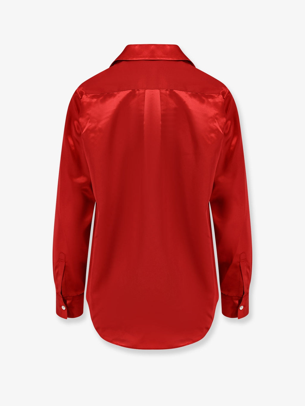 Comme Des Garçons Play Satin Shirt With Maxi Bow