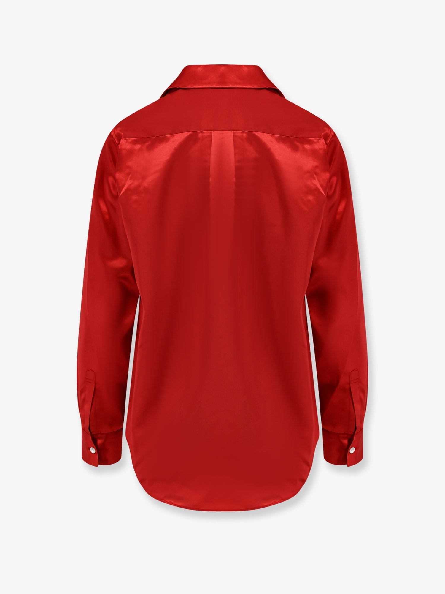 Comme Des Garçons Play Satin Shirt With Maxi Bow