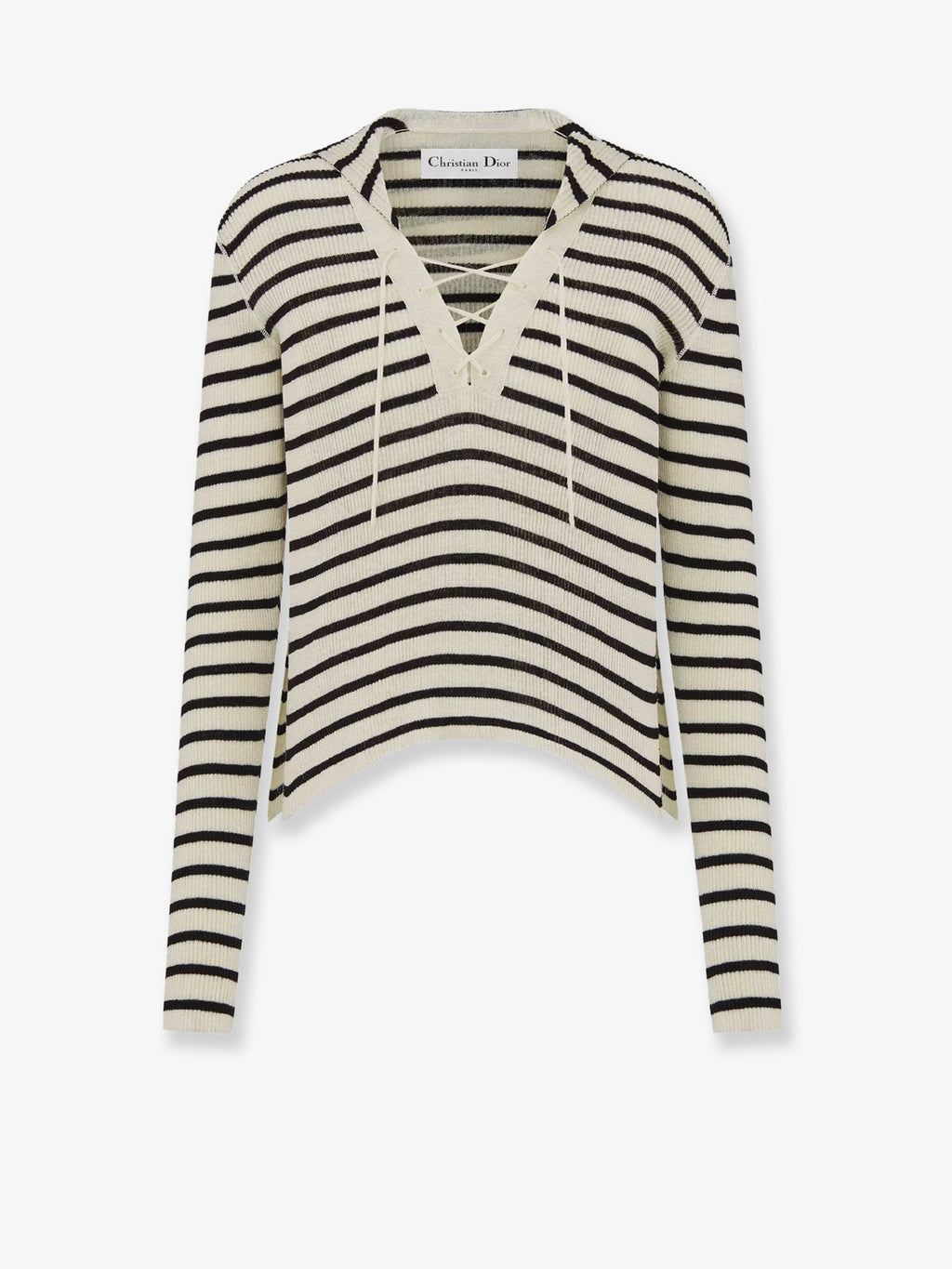 Dior Dioriviera Striped Linen And Silk Sweater