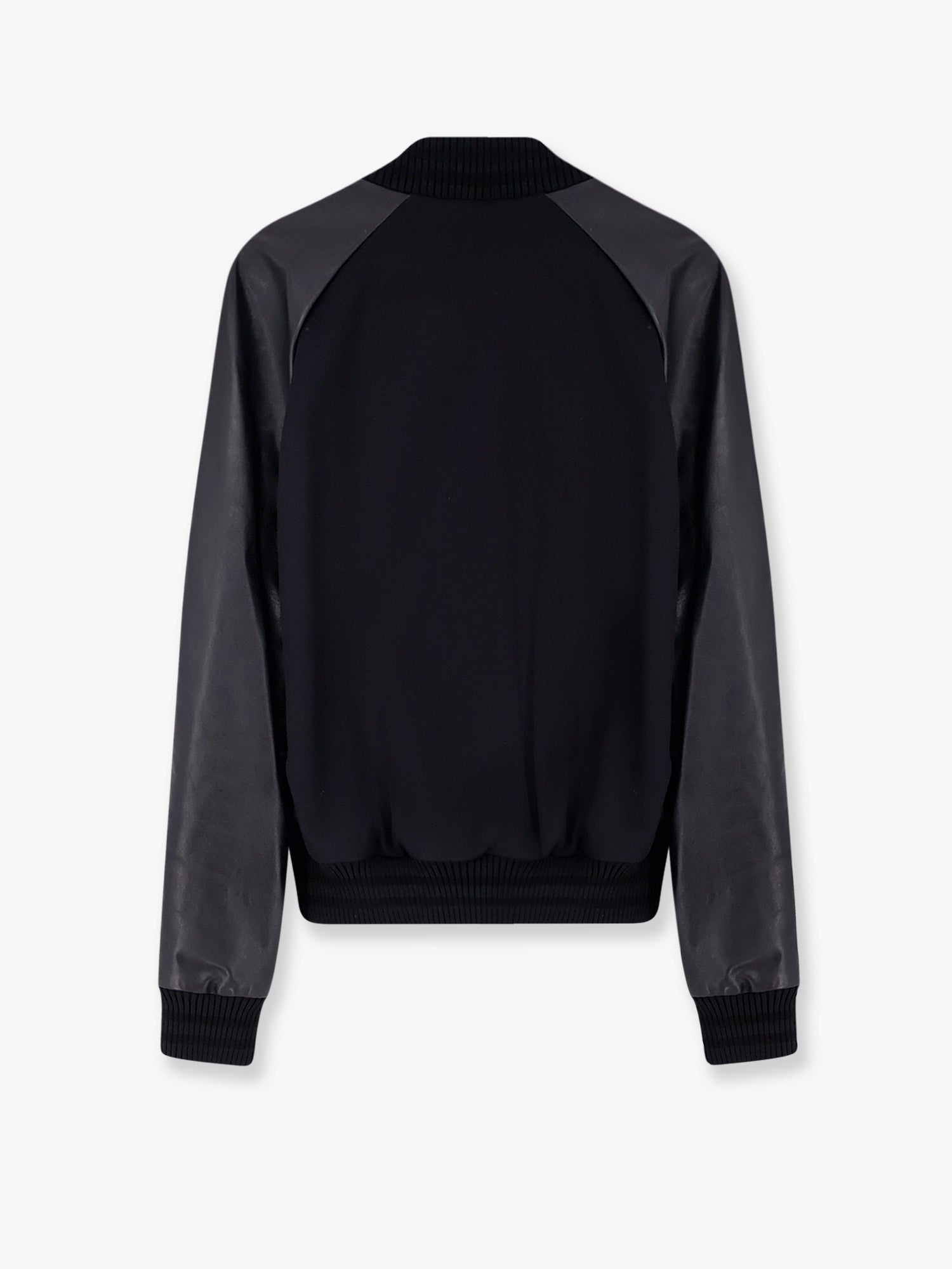 Dsquared2 Wool Jacket With Leather Sleeves