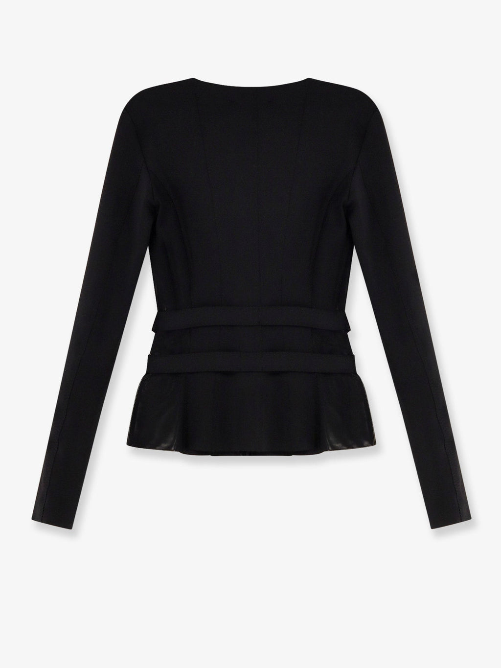 Elisabetta Franchi Stretch Fabric Top With Metal Details