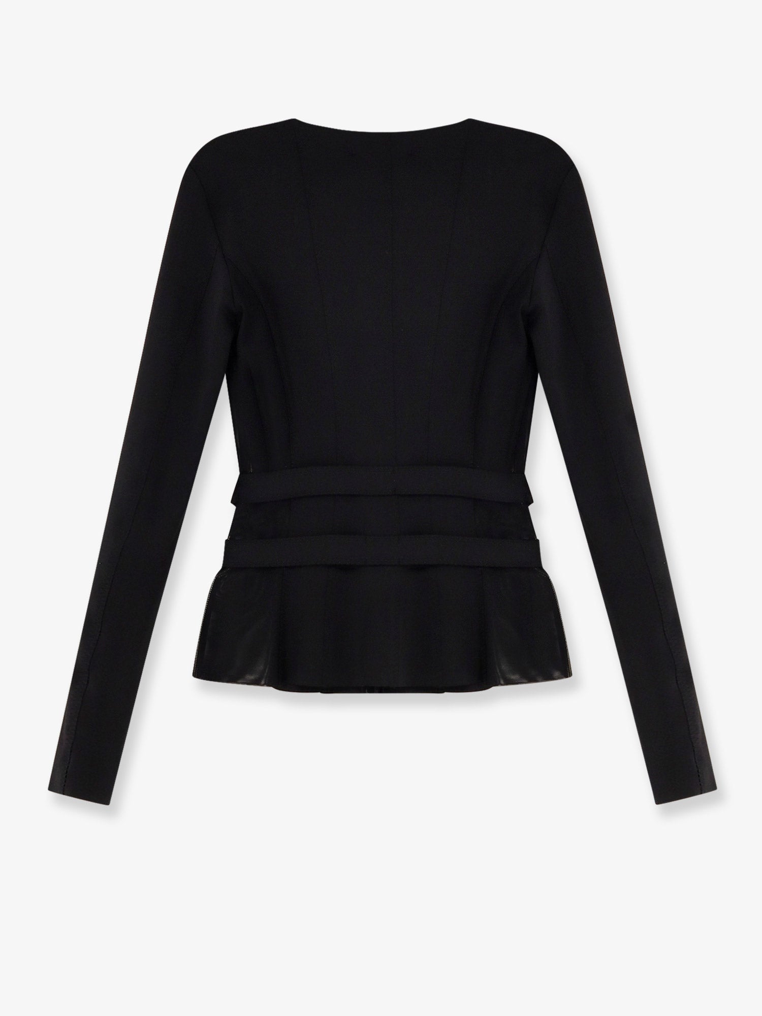 Elisabetta Franchi Stretch Fabric Top With Metal Details