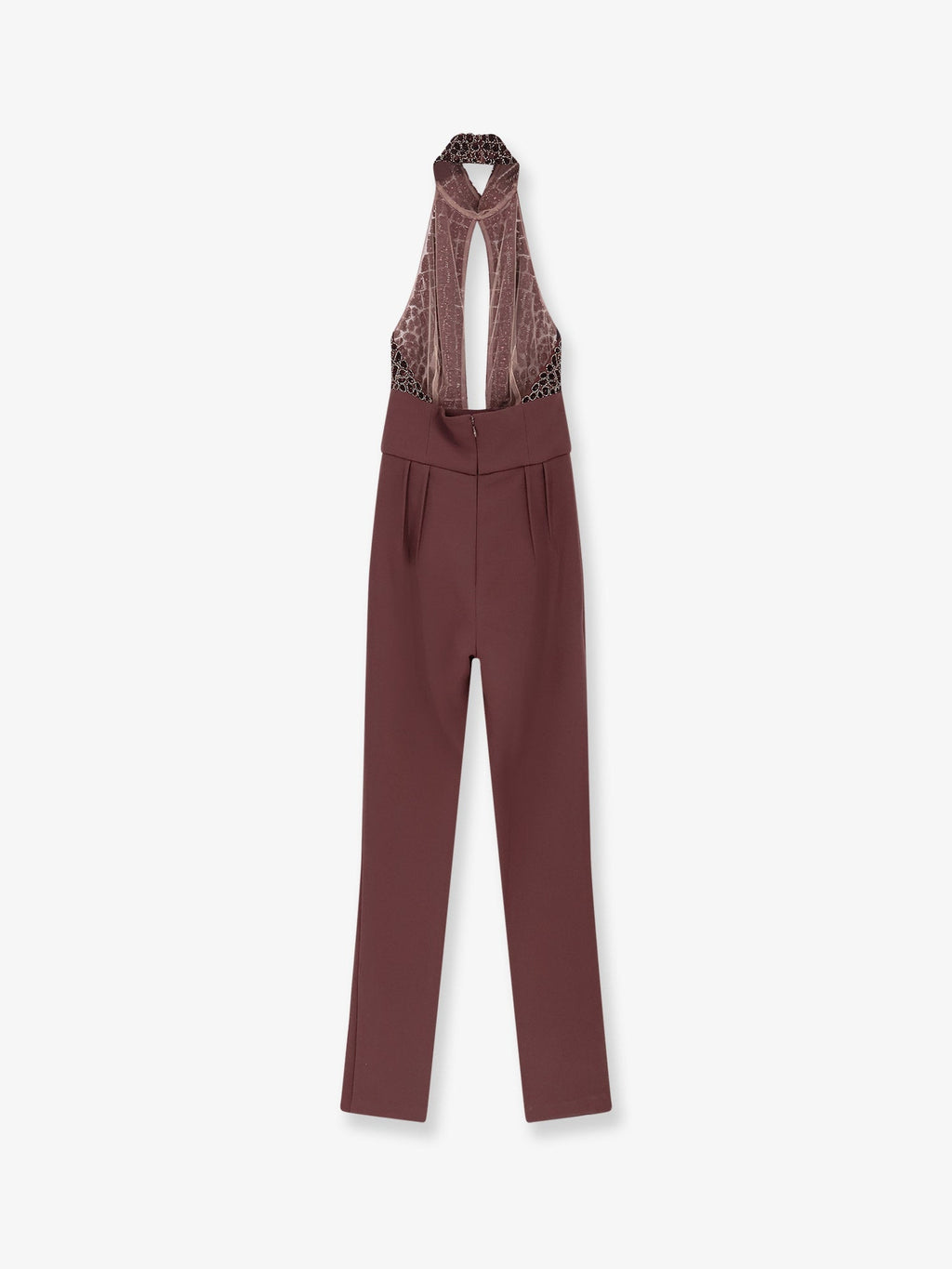 Elisabetta Franchi Satin Suit With Sewuins On The Top