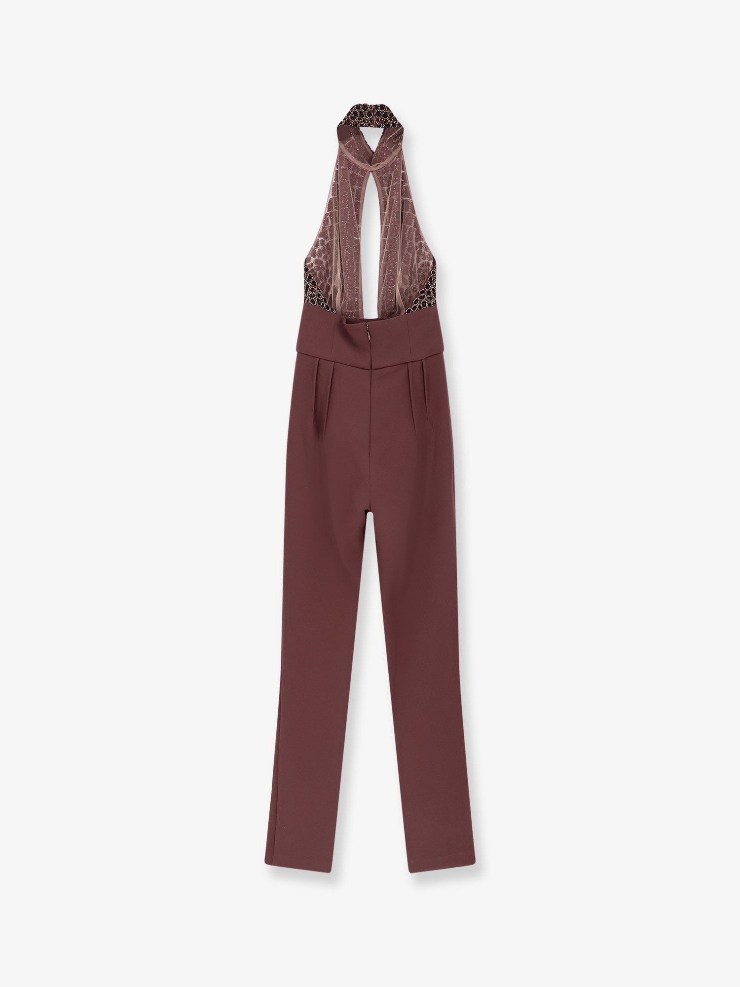 Elisabetta Franchi Satin Suit With Sewuins On The Top