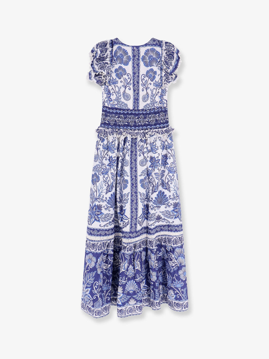 Farm Rio Shell Garden Cotton Long Dress