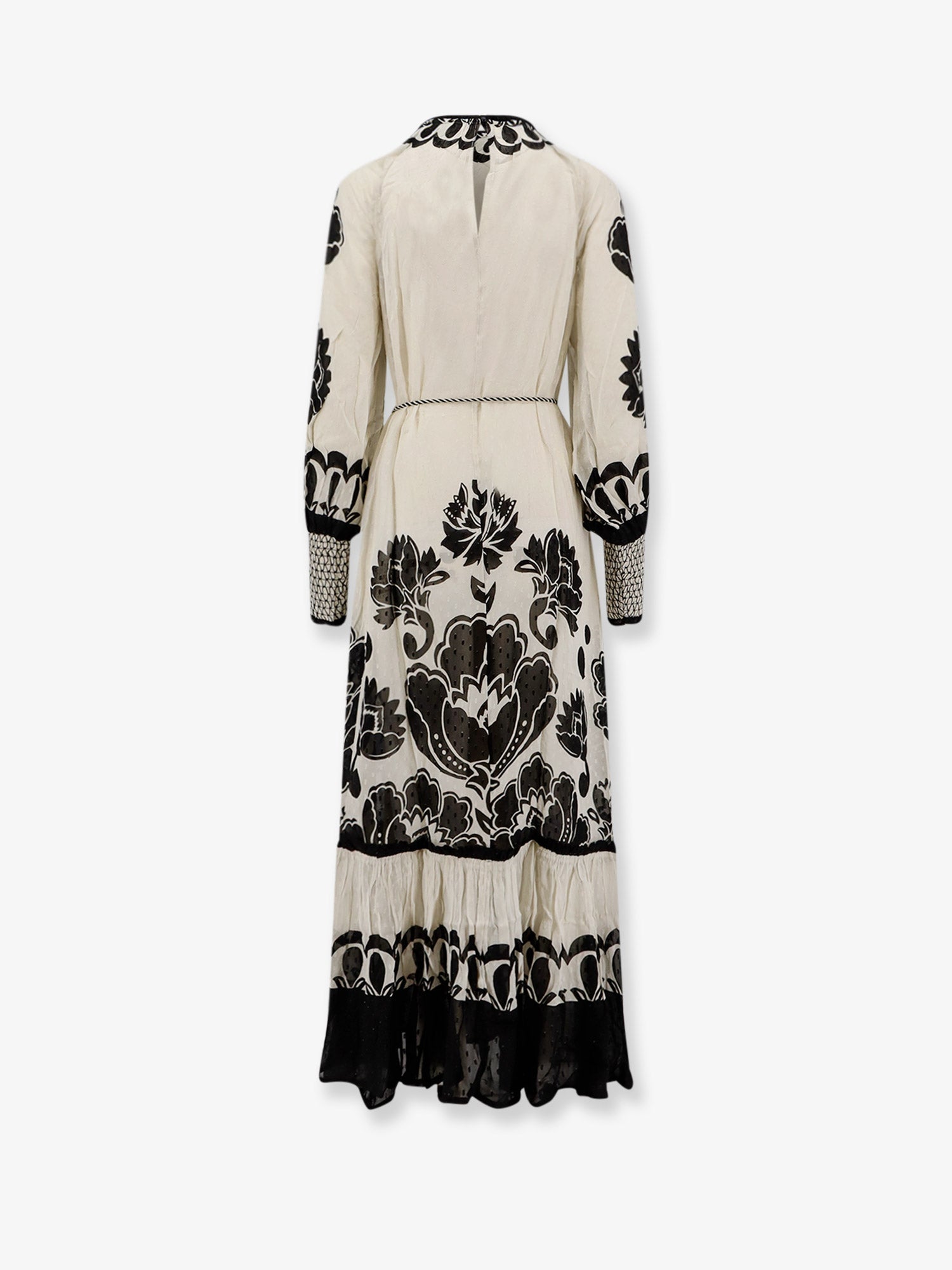 Farm Rio Viscose Dress With Floral Arabesque Motif