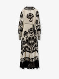 Farm Rio Viscose Dress With Floral Arabesque Motif