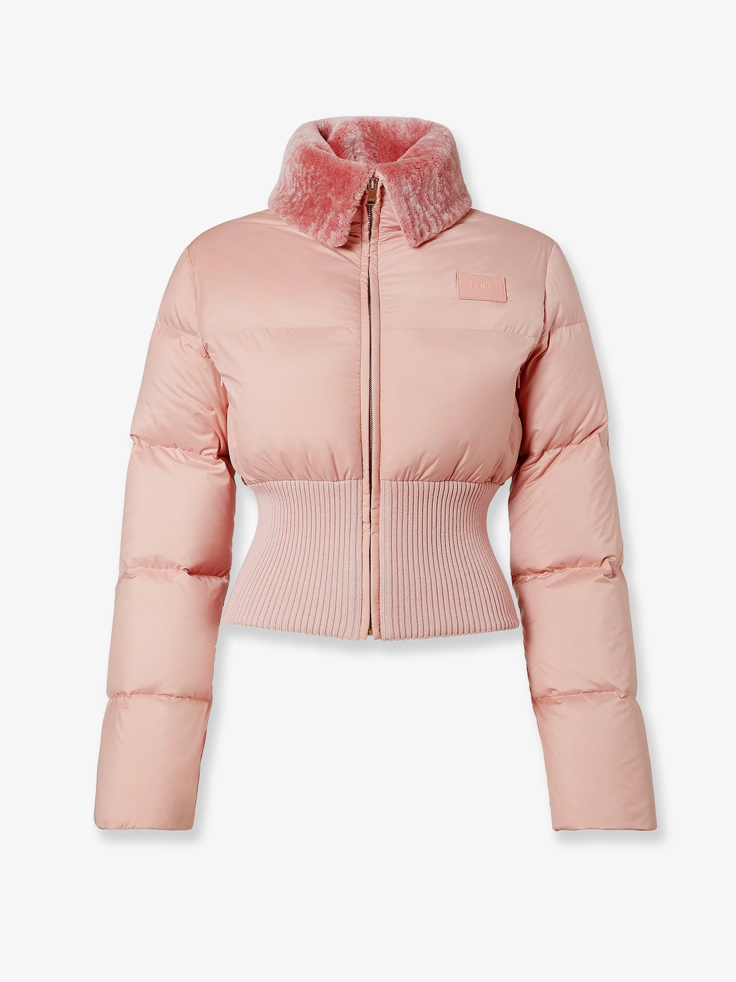 Fendi Technical Fabric And Shearling Down Jacket