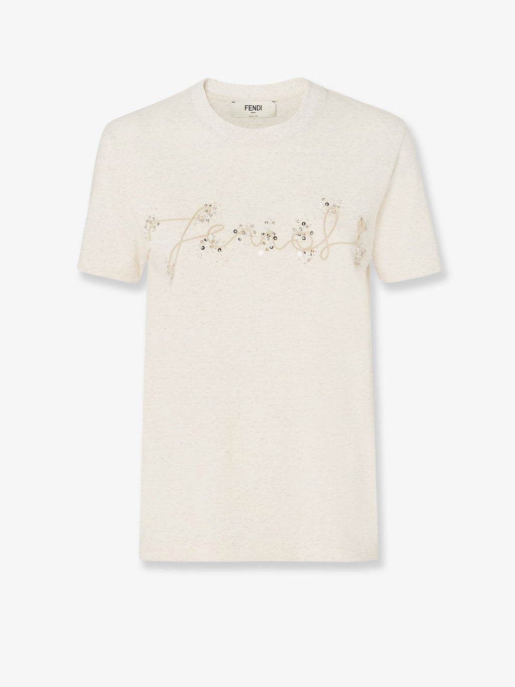 Fendi T-Shirt In Misto Cotone