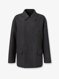 Fendi Double-Breasted Wool Felt Peacoat