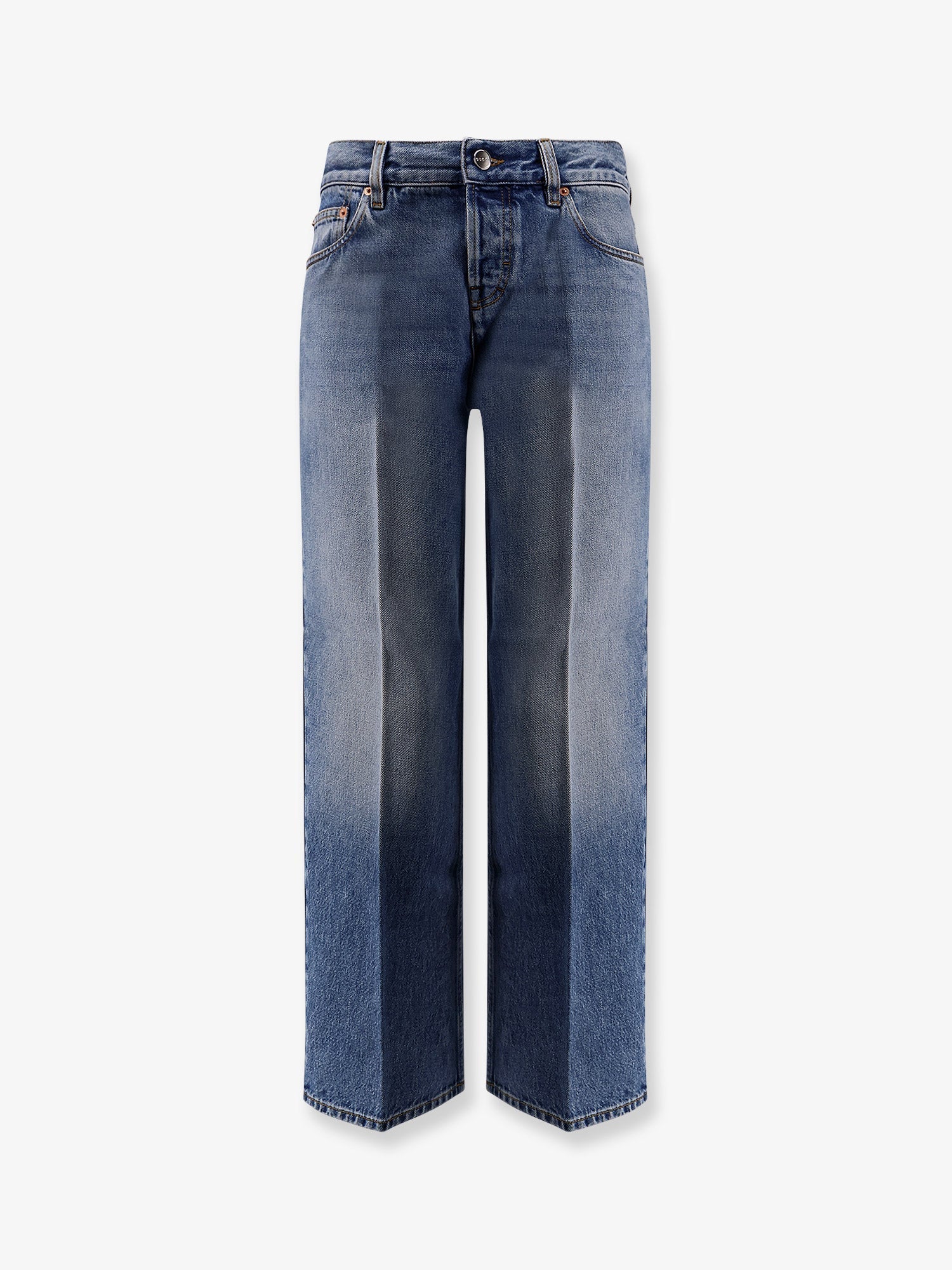 Gucci Cotton Jeans With Gucci Rosso Ancora Naplak Tag