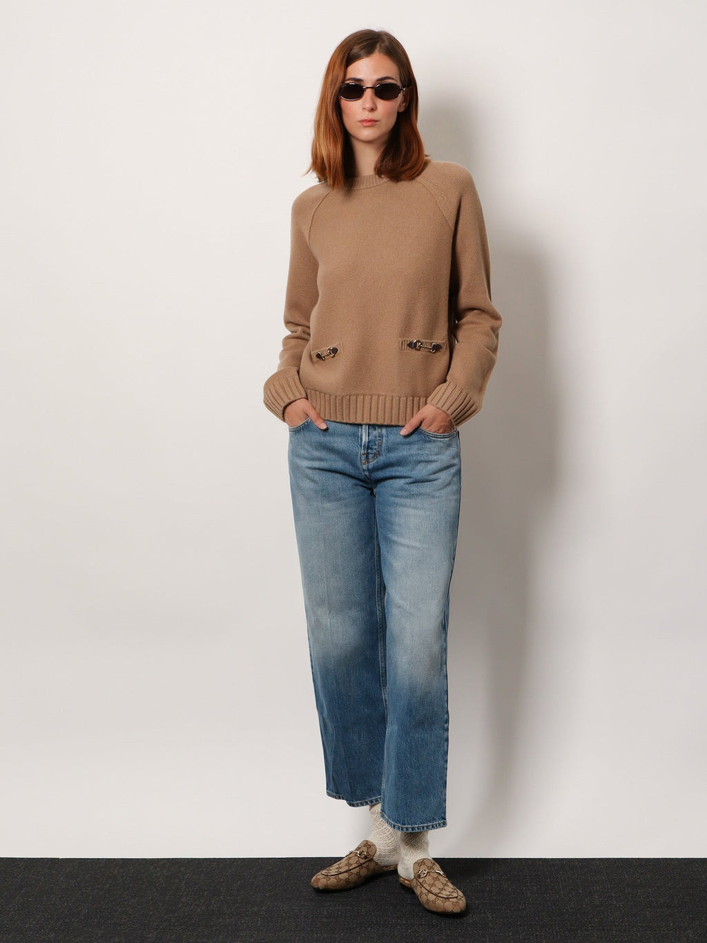 Gucci Cotton Jeans With Gucci Rosso Ancora Naplak Tag