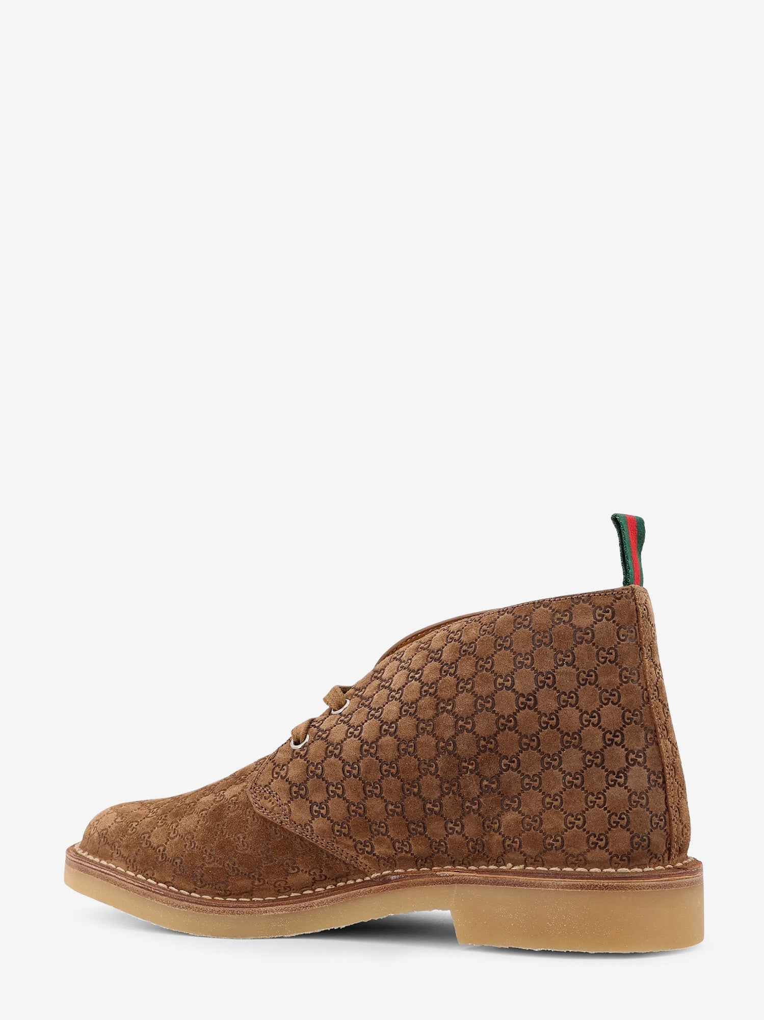 Gucci Gg Suede Lace-Up Boots