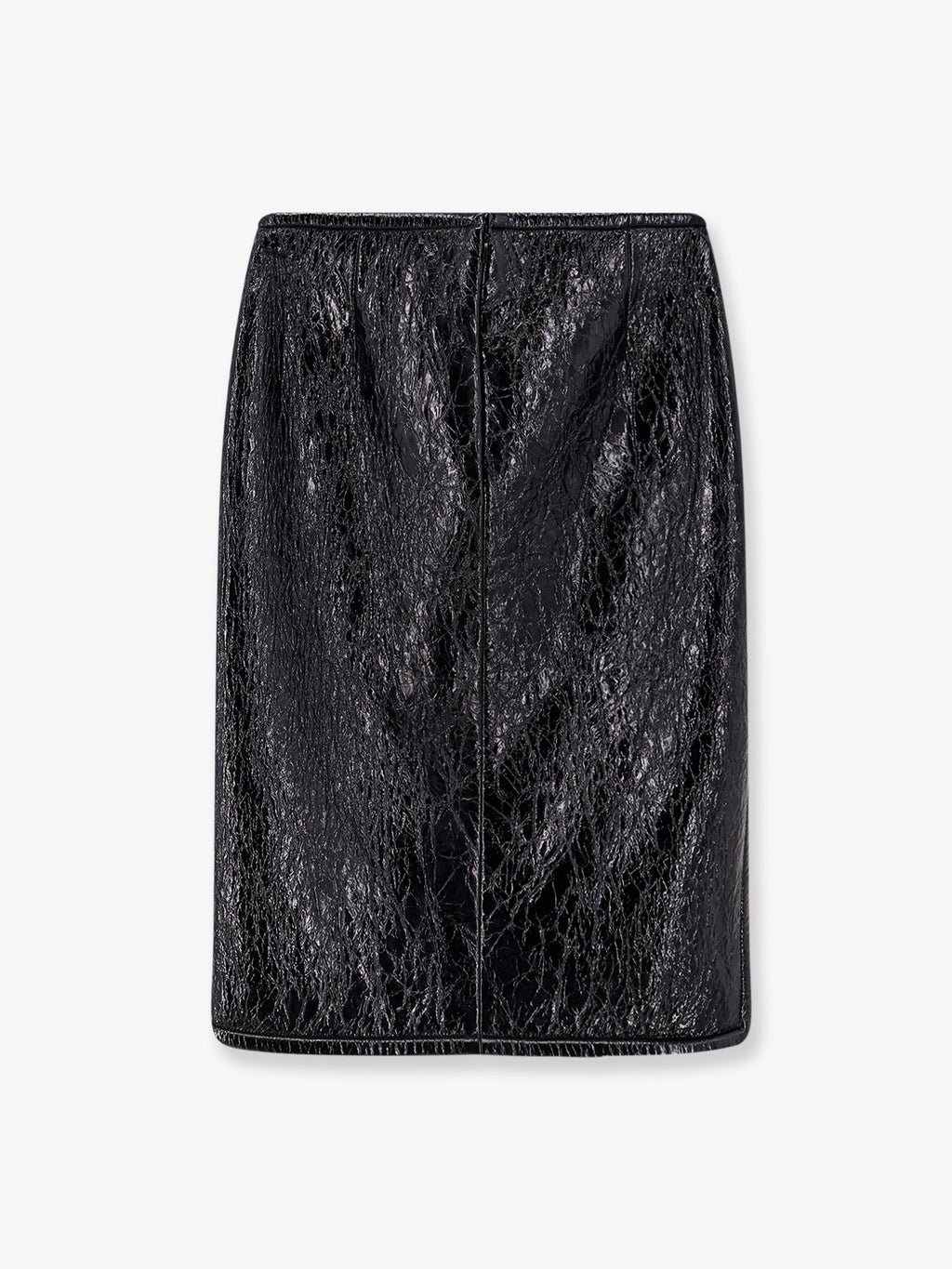Gucci Shiny Leather And Neoprene Skirt