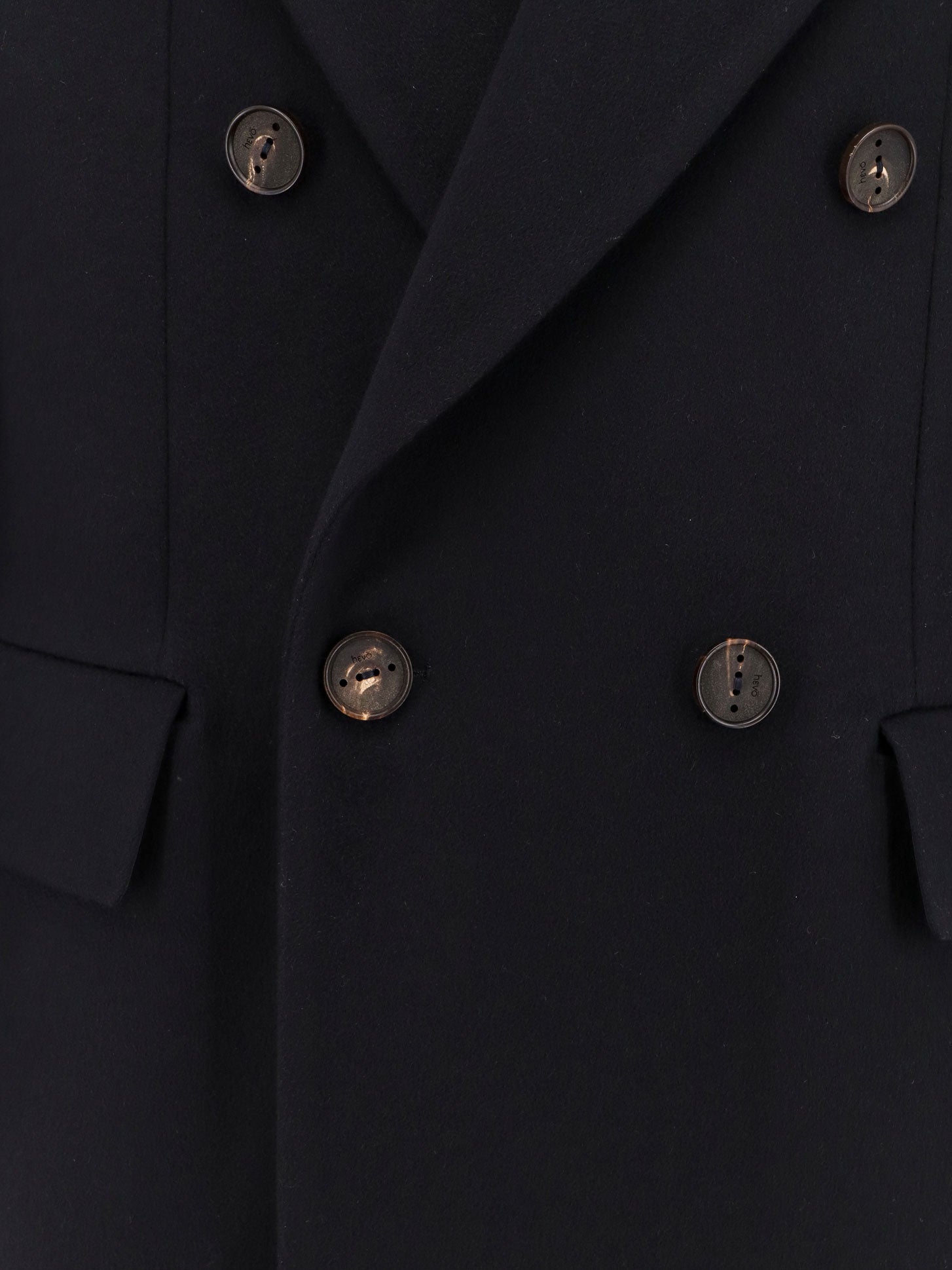 Hevo Cashmere Coat With Satin Lining