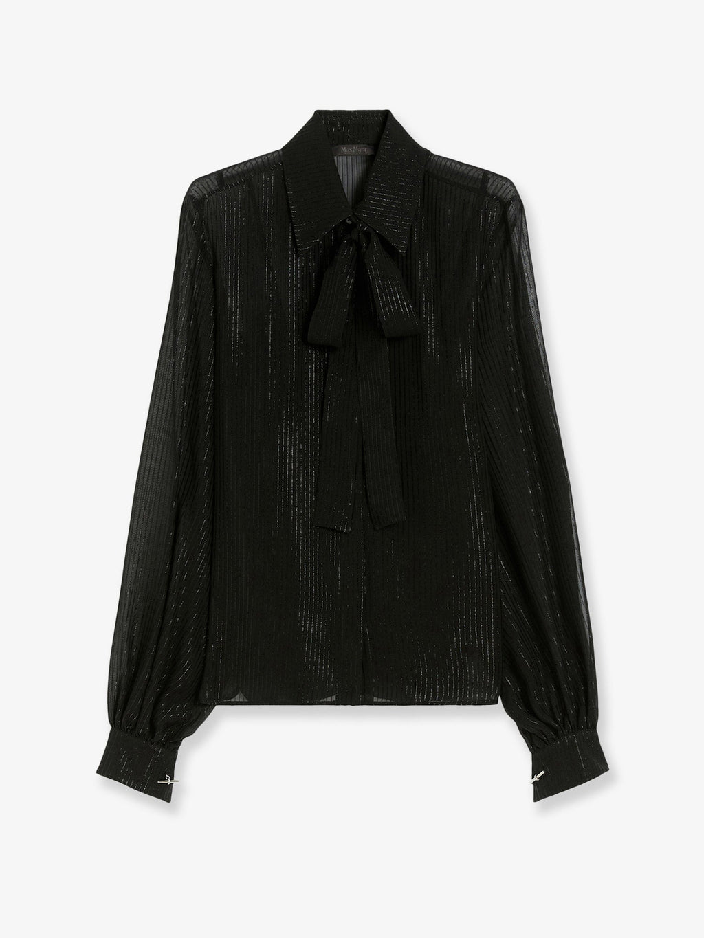 Max Mara Scafati Silk Shirt With Lurex Profiles