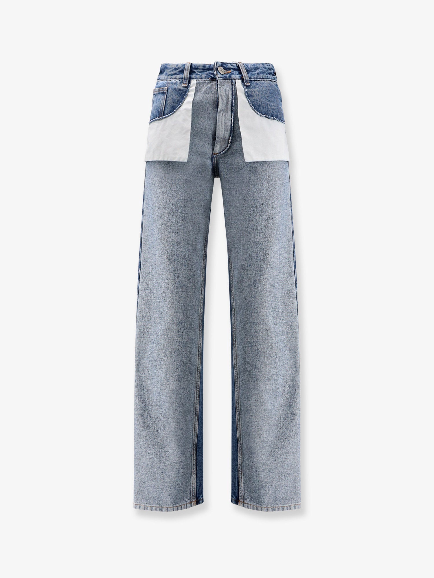 Mm6 Maison Margiela Straight Leg Jeans With Reverse Pockets