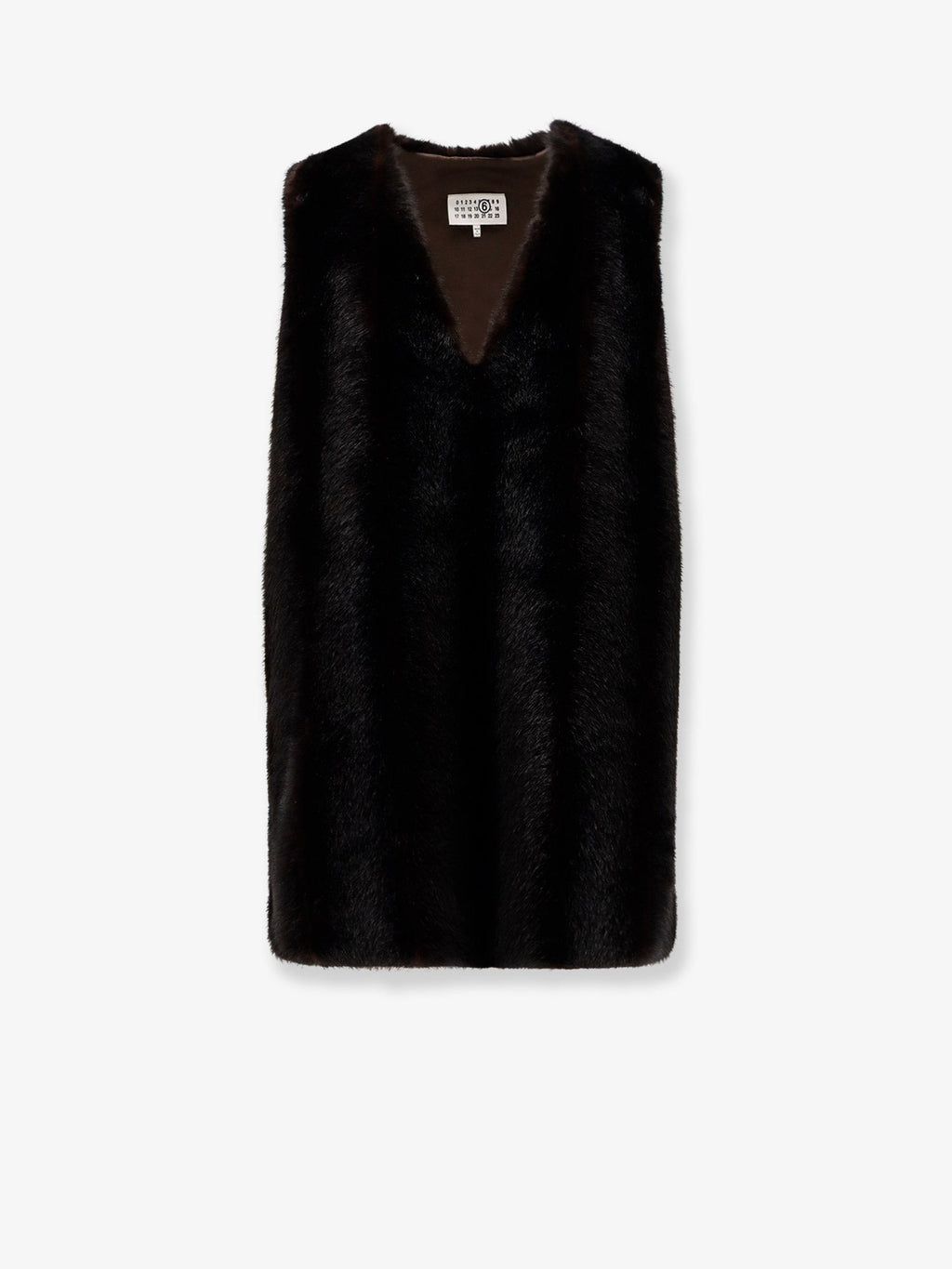 Mm6 Maison Margiela Faux Shearling Short Dress