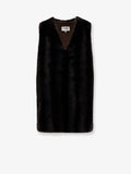 Mm6 Maison Margiela Faux Shearling Short Dress
