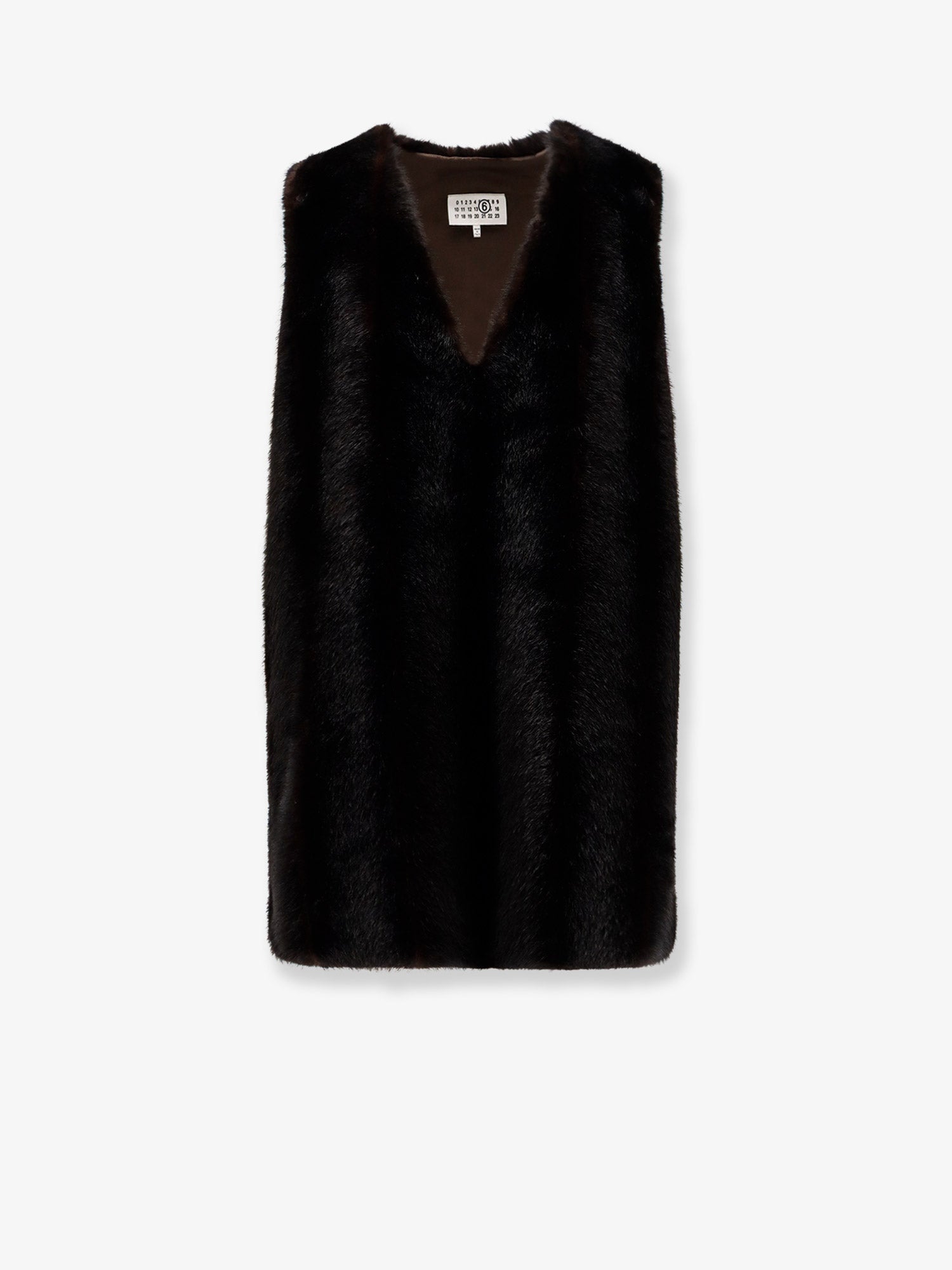 Mm6 Maison Margiela Faux Shearling Short Dress
