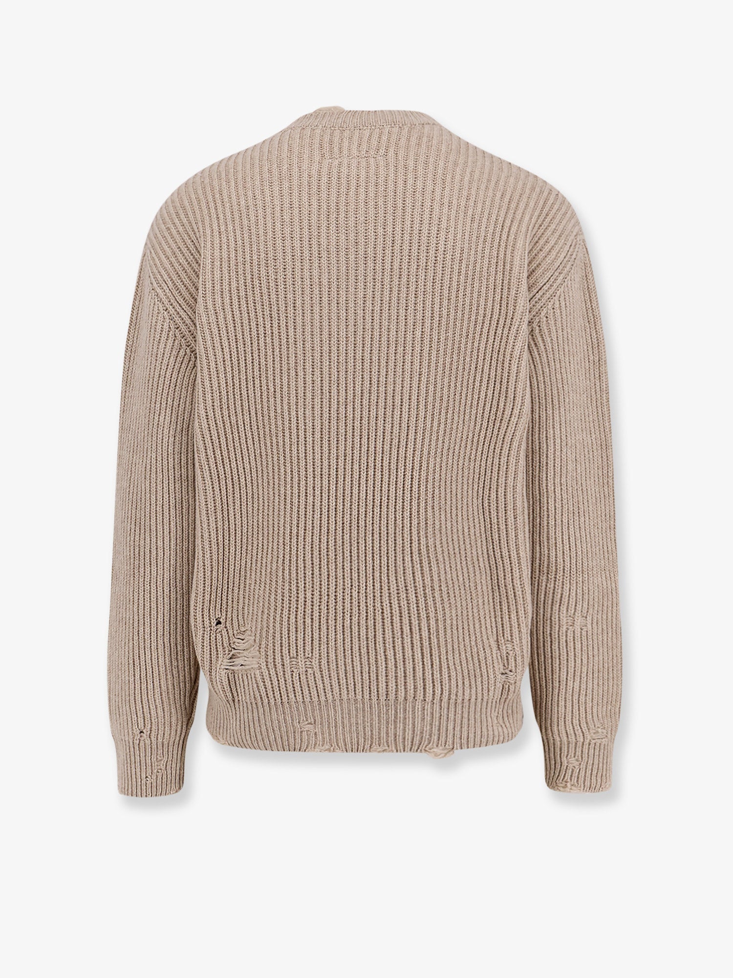 Mm6 Maison Margiela Wool Blend Sweater With Distressed Effect