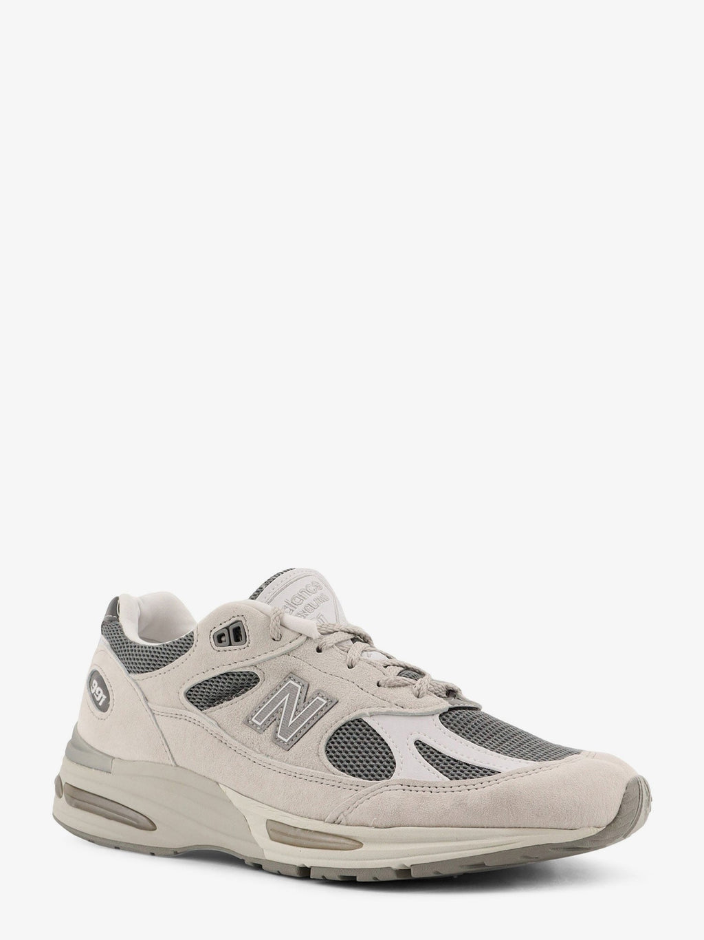 New Balance 991 Mesh And Suede Low-Top Sneakers