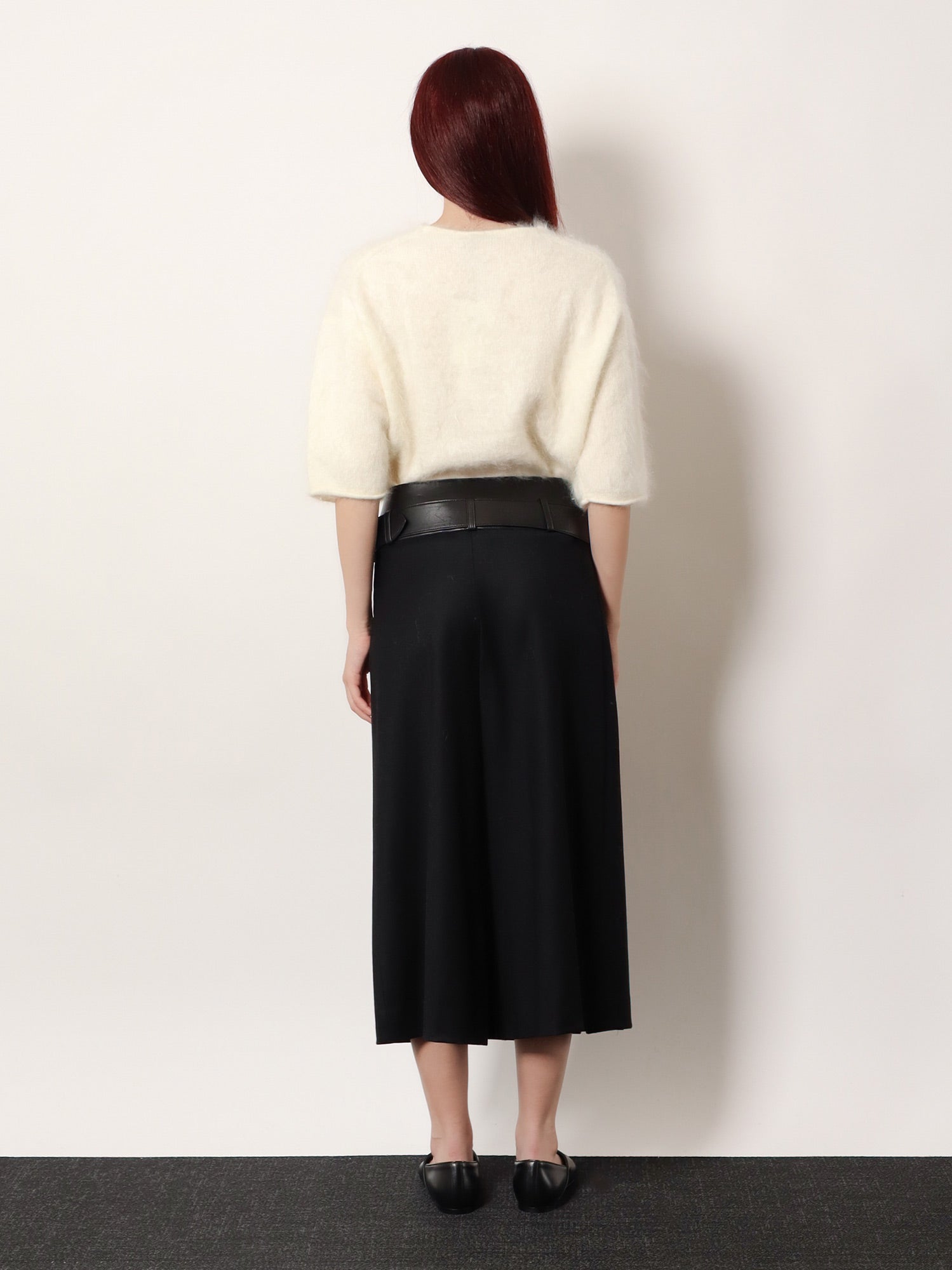 R2W Nayla Pleated Wool Trousers Skirt