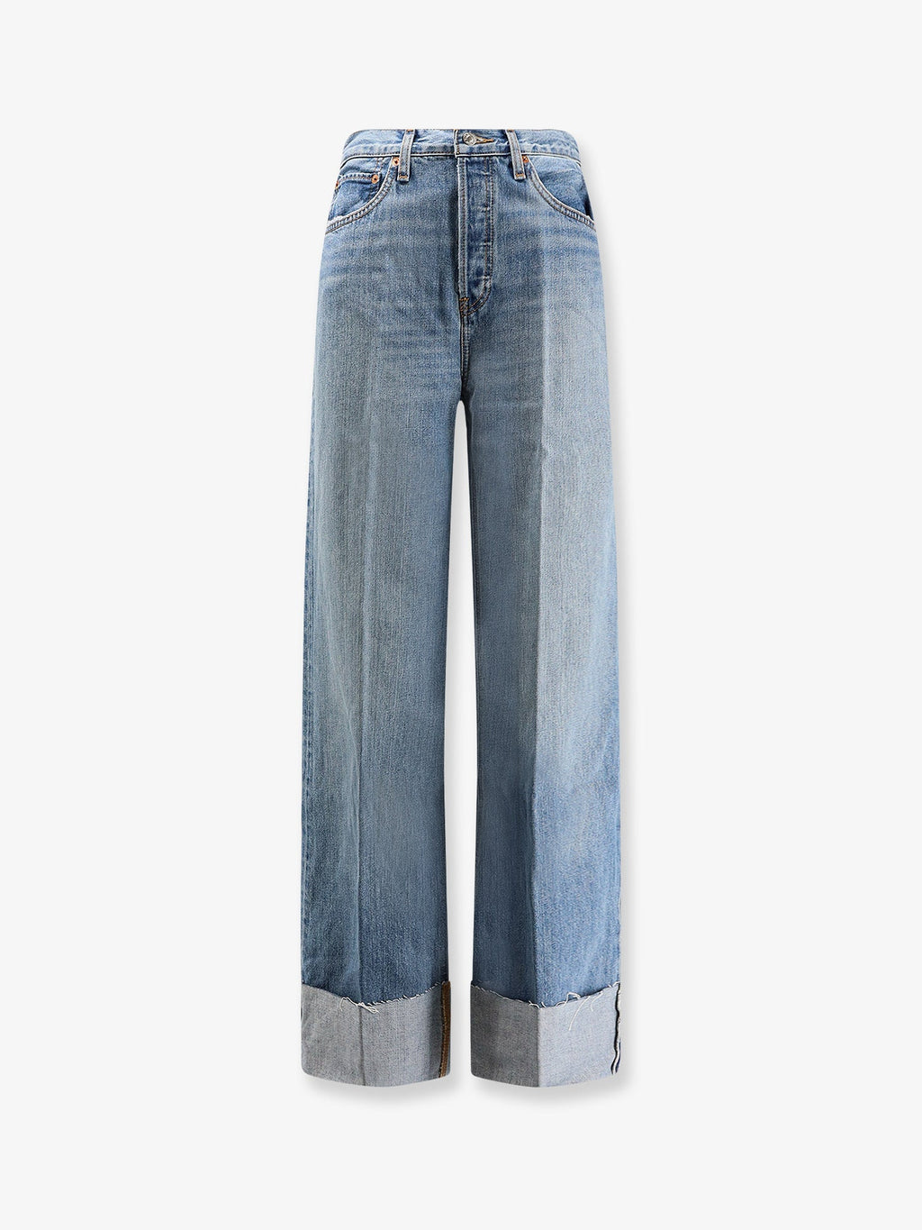 Re/Done Jeans With Raw Cut Cuff