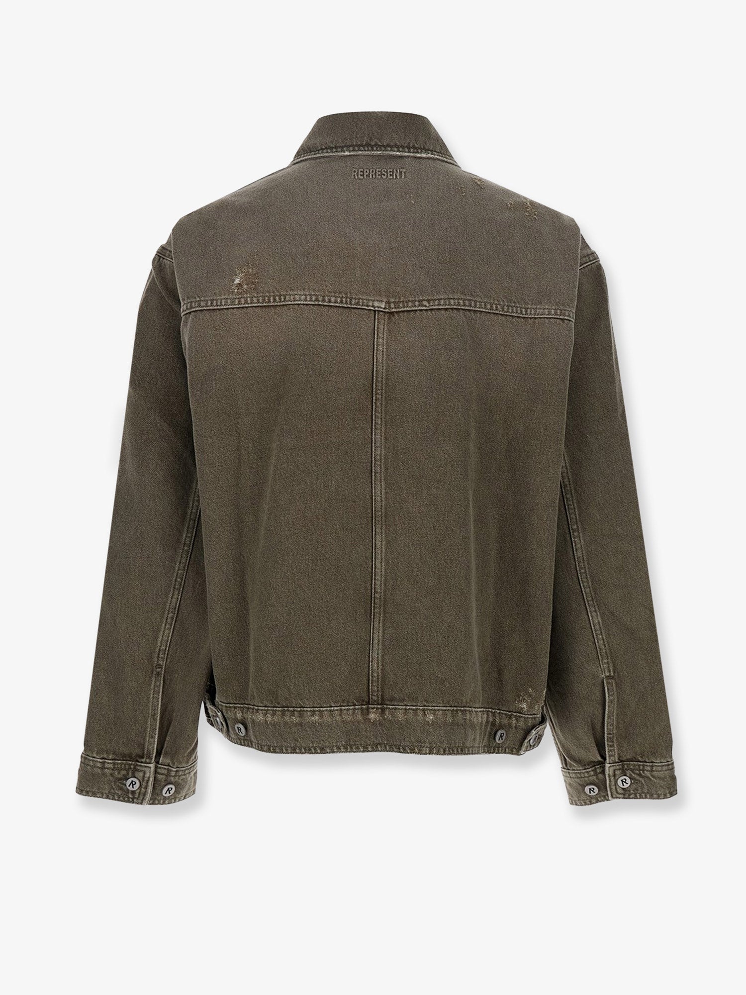 Represent Denim Jacket With Distressed Effect