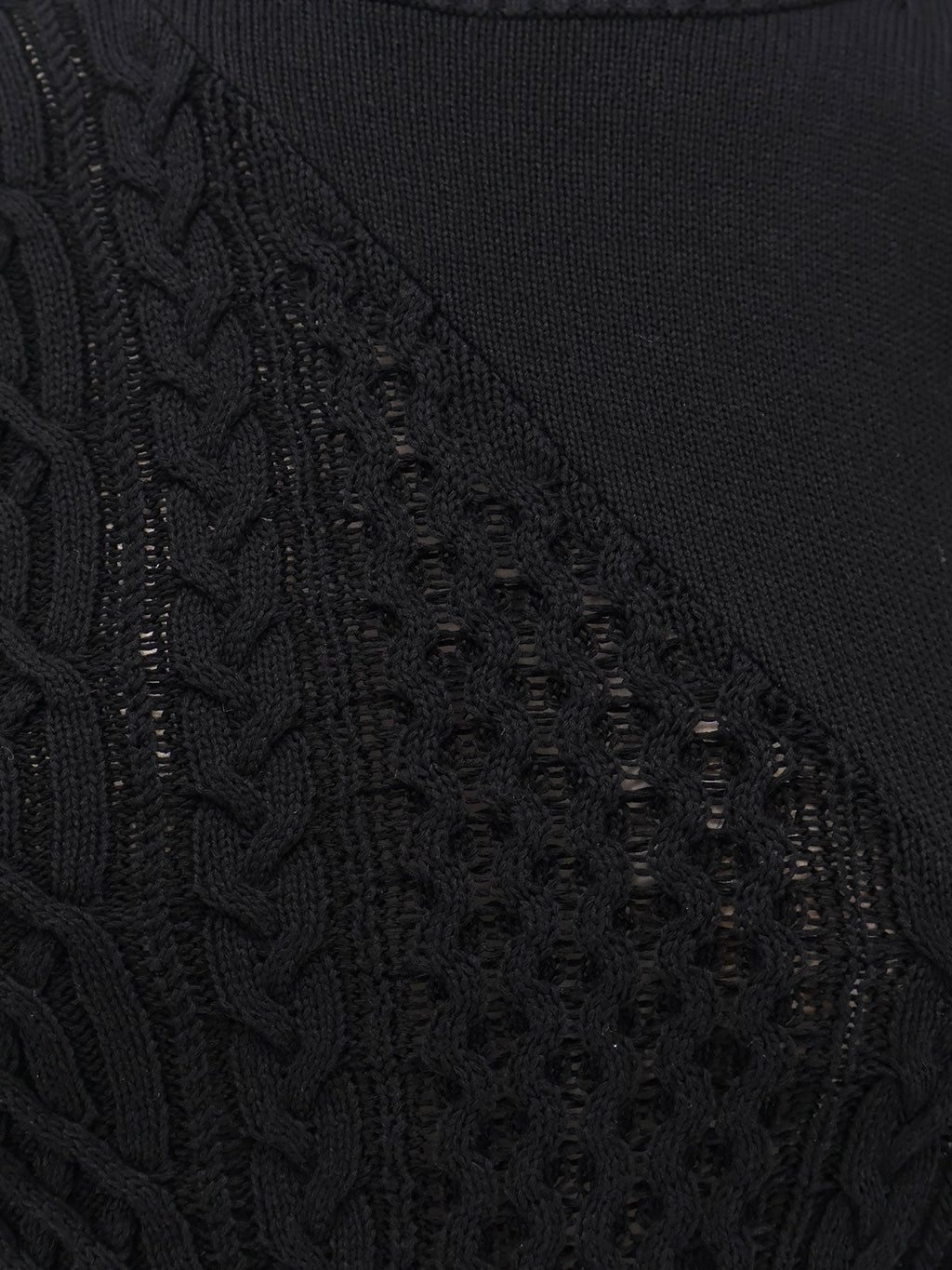 Sacai Cotton Blend Asymmetrical Sweater