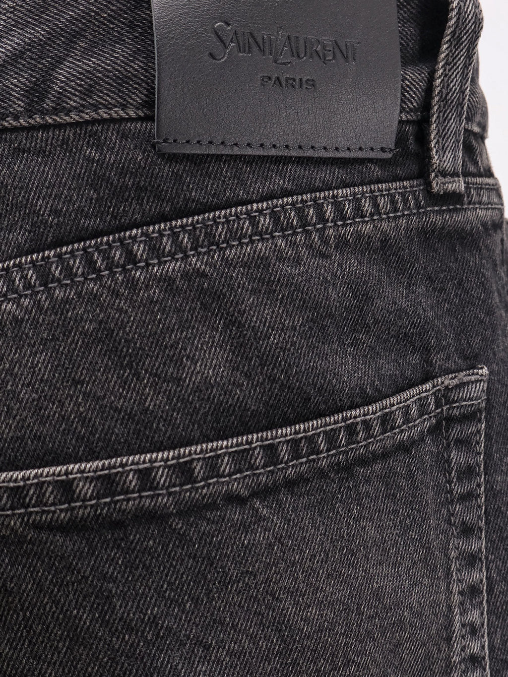 Saint Laurent Long Mick Black Denim Trousers
