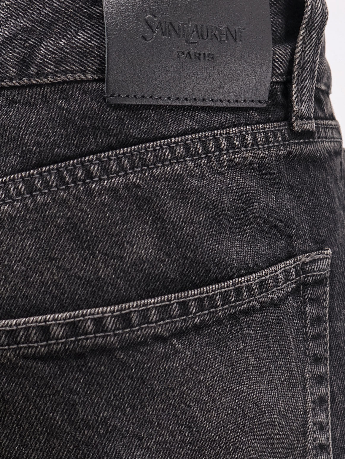 Saint Laurent Long Mick Black Denim Trousers