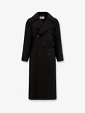 Saint Laurent Certified Wool Coat With Belt